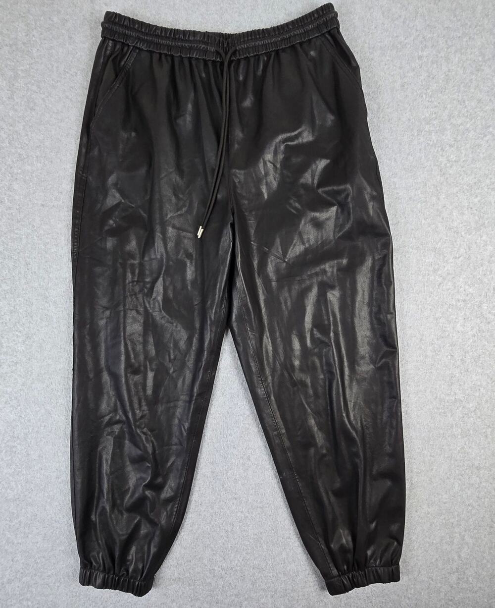 Blank NYC Pants Womens Size 30 Faux Leather Joggers Black